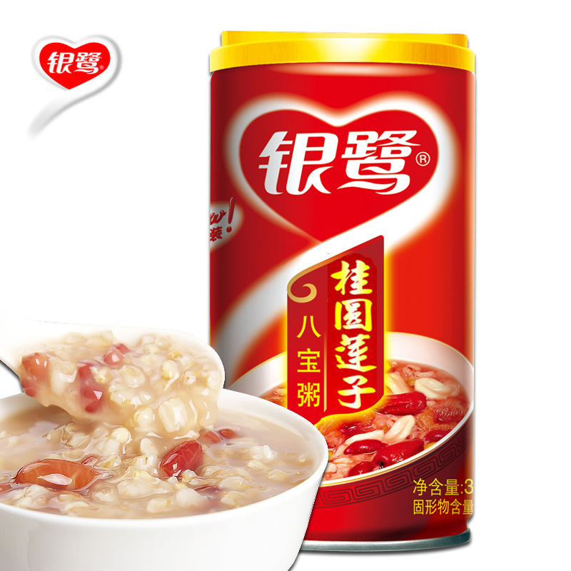 【天猫超市】银鹭 桂圆莲子八宝粥 360g罐装 速食粥 休闲零食