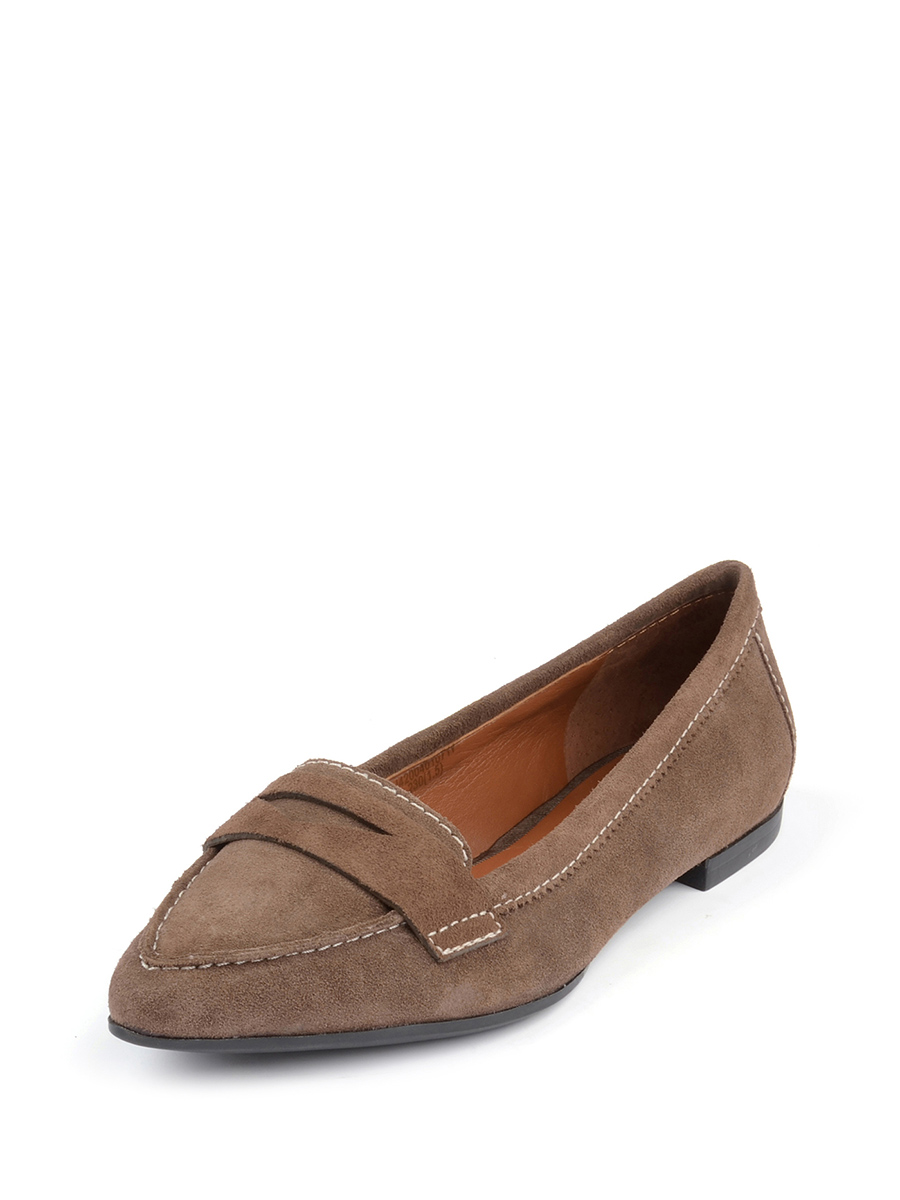 FRANCO SARTO|浅棕色尖头袢带平底鞋