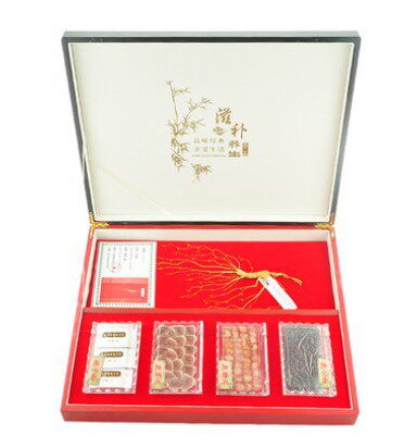 Mountain Ginseng Gift Box Wild Mountain Ginseng Long White Mountain Ginseng Antler Slice Deer Whip Antler Blood Lucid