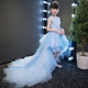 Cô gái đám cưới sáo poncho hoa dài quần áo bé trai Váy trẻ em