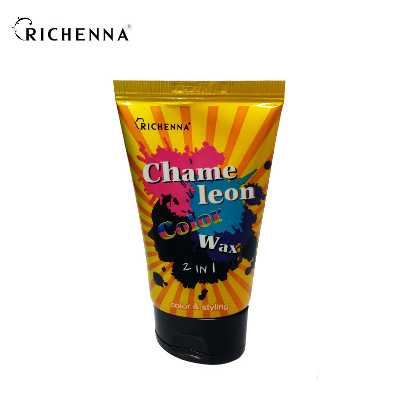 韩国RICHENNA彩色发蜡 一次性染发剂50ml*2 多色可随心变色