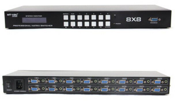 Maxtor dimensional moment MT-VT818 VGA matrix switcher 8 in 8 out with audio 1U rack mount