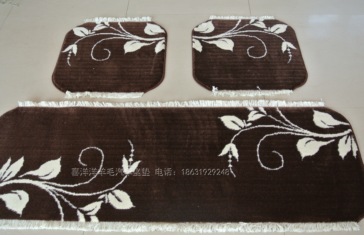 Linen imitation wool car seat cushion hand-woven carpet cushion small three four-season general wool pad high-density car blanket