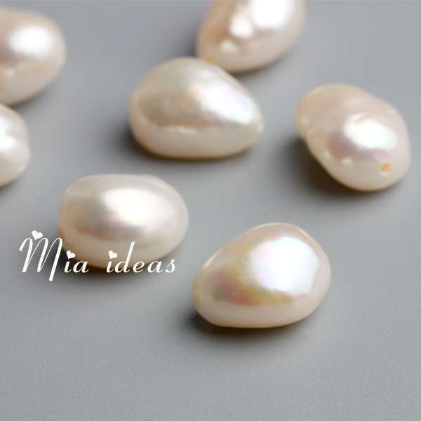 Limited natural random-shaped bright freshwater pearl loose bead full hole to make ring pendant