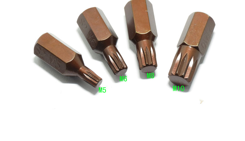 Necal Nigao M-type electric batch head 10mm auto maintenance flower type batch head S2 star batch hit batch screw head M5-12