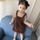 Váy bé gái dây buộc mùa thu 2018 mới cho bé gái váy bé dây váy 1-2-3-4 tuổi váy elsa cho bé Váy