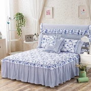 Phiên bản tiếng Hàn của váy cotton châu Âu Bộ đồ đơn 1,51,8m trải giường bằng vải trải giường bằng vải trải giường