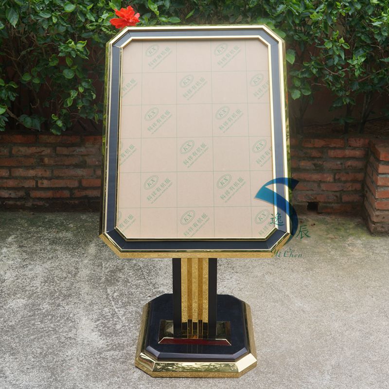 Duracell signboard pointing card Lobby billboard Titanium alloy welcome card Hotel tip card Stainless steel water card