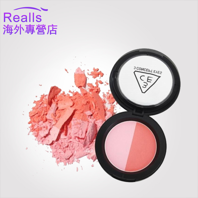 韩国正品3 CONCEPT EYES甜蜜双色腮红盘5g修容粉3ce腮红粉裸妆
