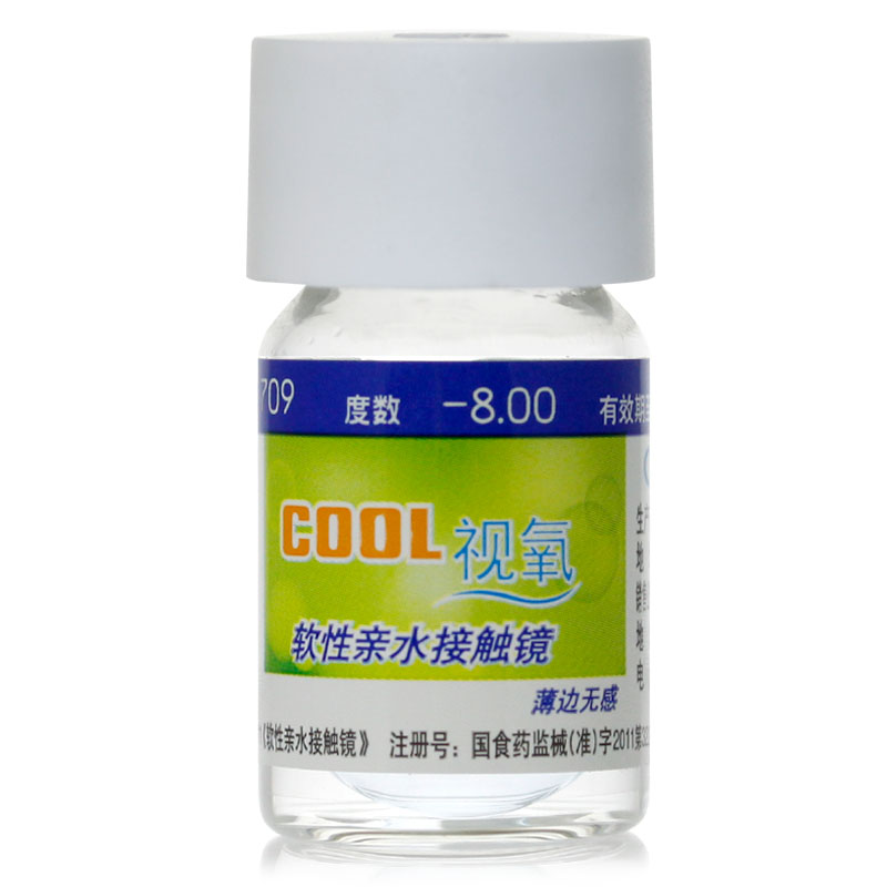 海昌隐形眼镜cool视氧年抛1片装薄边无感舒适高透氧自由弧度 wk