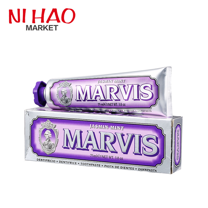 意大利原装进口 Marvis牙膏-紫色茉莉薄荷 清新口气 75ML