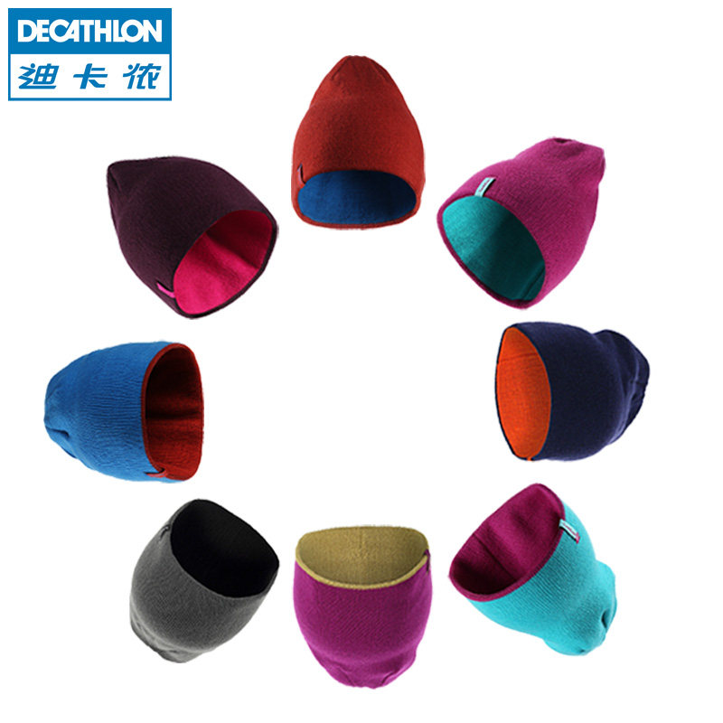 迪卡侬亲子成人儿童帽子冬季保暖针织帽 男女情侣 女童男童WED'ZE