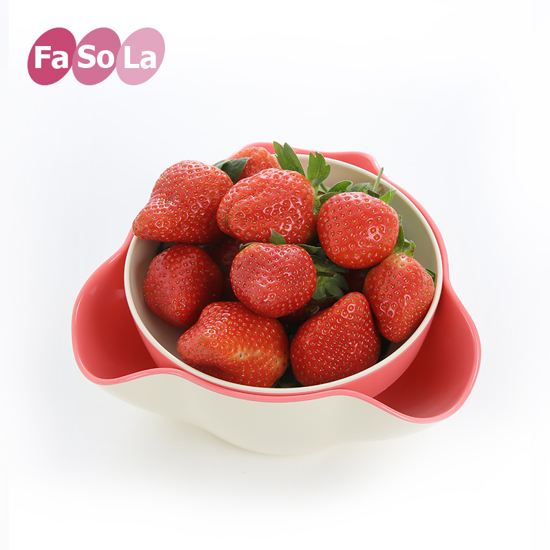 FaSoLa果盘创意零食盒双层水果盘干果盒客厅糖果盒收纳果皮干果盆