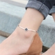 Phiên bản Hàn Quốc mạ vàng hồng 18K màu vàng vòng chân vàng nữ dây đỏ chuông thủy triều cá tính sinh viên thép titan ác thần chống nhỏ - Vòng chân lắc chân đẹp Vòng chân