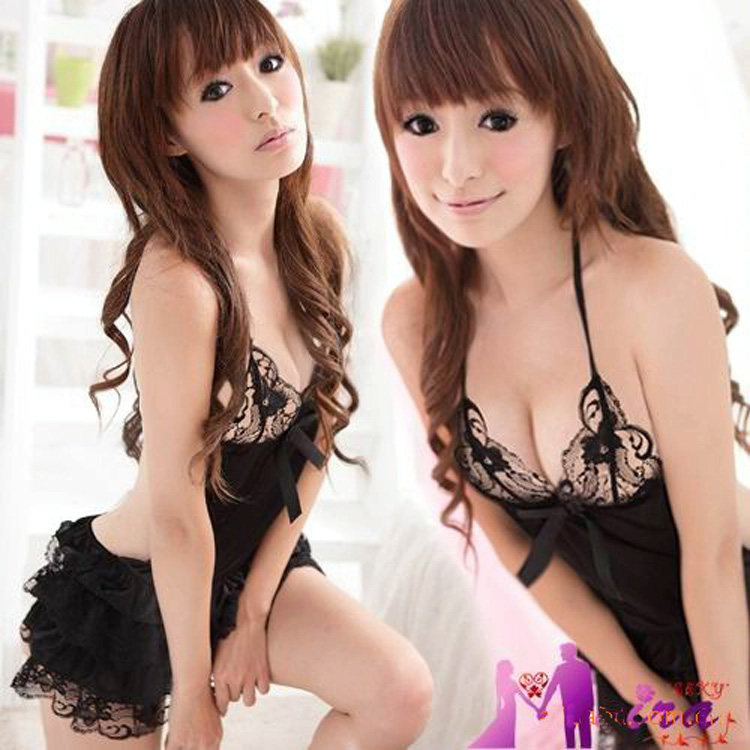 Black pajamas lace underwear summer underwear sexy underwear translucent sexy underwear adult products