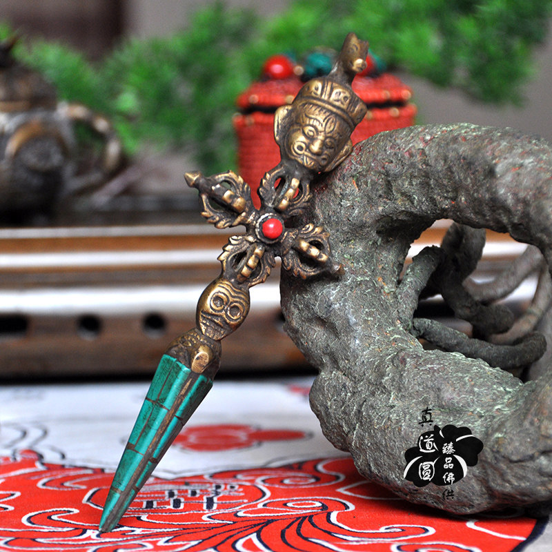 Pestle pestle dense Buddhist pestle Nepal fine pure copper Five shares of King Kong Pestle Horse head King Kong