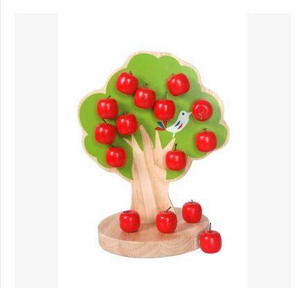  Montessori Family Toys Magnetic Apple Christmas Tree of Mathematics Number of babies Early teaching Puzzle Aids