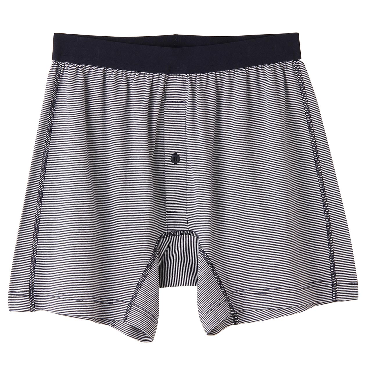 无印良品 MUJI 男式 棉天竺前开口平角裤