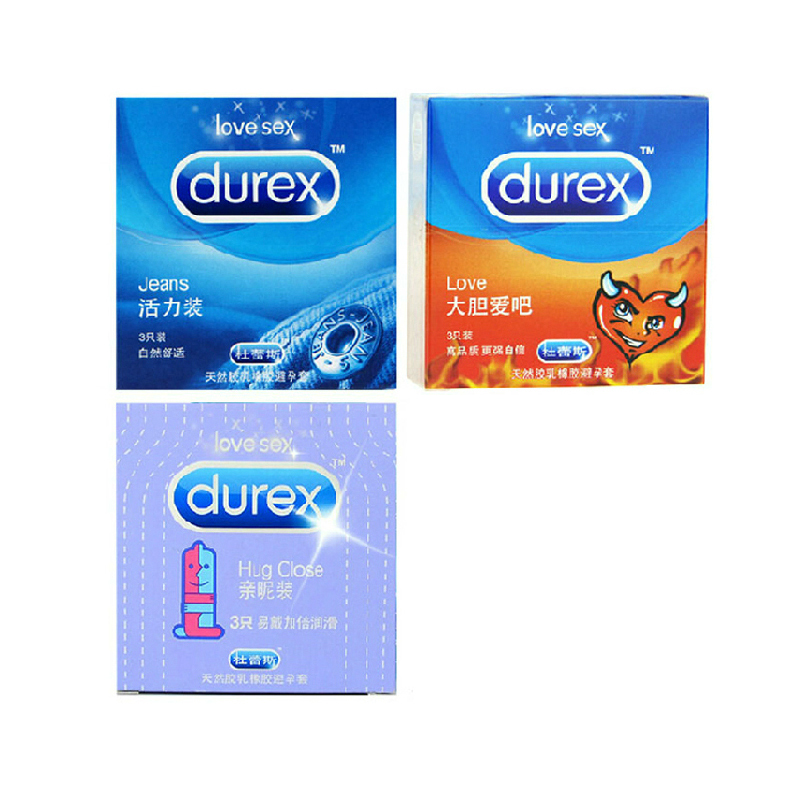 包邮 杜蕾斯安全套活力装3只装避孕套计生用品男女用超薄保险套