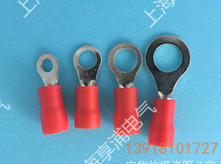 RV1 25-8 red copper thickened round insulation terminals 22-16 Cold press jacket joints 1000 0 7mm