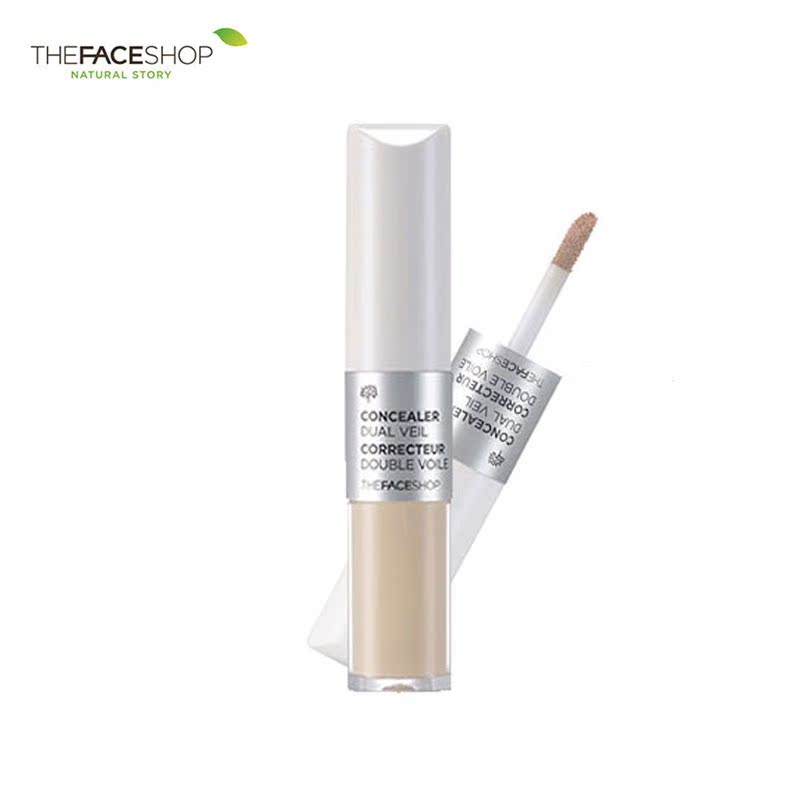 韩国正品The Face Shop/菲诗小铺双头遮瑕膏/液4.3g+3.8g水润无暇