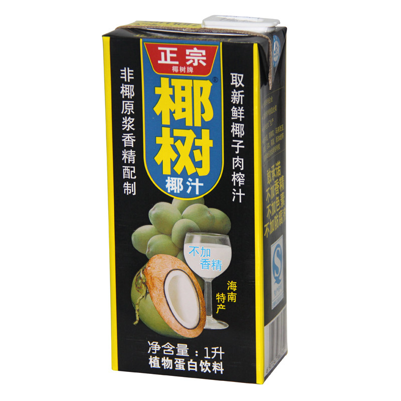 【天猫超市】椰树椰子汁1L/盒 口感柔和椰香浓郁海南风情