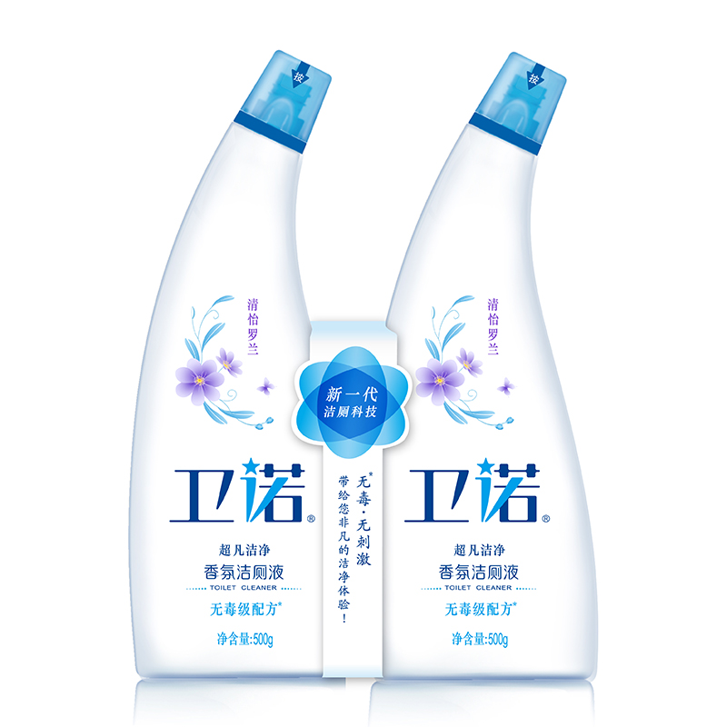 【天猫超市】卫诺马桶清洁剂/洁厕剂清怡罗兰香氛洁厕液500g*2/瓶