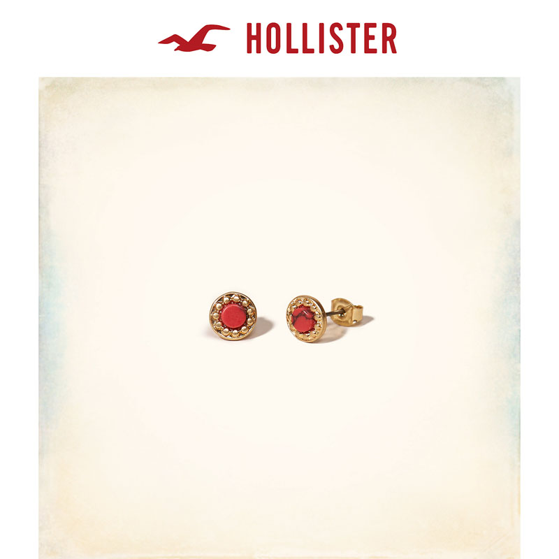 Hollister 2016春装新款黄金螺柱耳环 女 125430