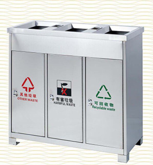 Shennan Outdoor Classification Dump Stainless Steel Environmentally friendly Waste Case Fruit Surface Public Collection