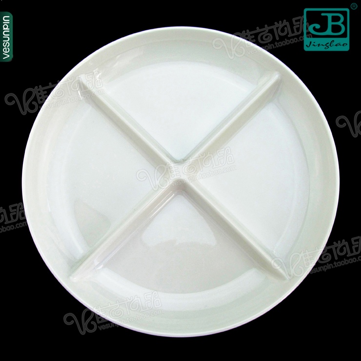 US-Japan Carabao Snack Dish Melamine Plate Hotel MeXX_ENCODE_CASE_CAPS_LOCK_Off-Resistant Porcelain Tableware Four-Grid Dinner Plate D115