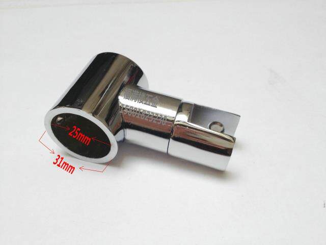 Shower room Bathroom partition link accessories set 25mm diameter stainless steel pipe universal tie rod head with glass clip