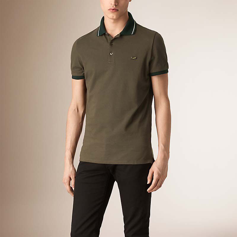 BURBERRY/博柏利对比镶边装饰 Polo 衫 39984861