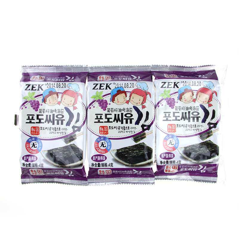 【苏宁易购】ZEK葡萄籽油烤海苔12g(4g*3)