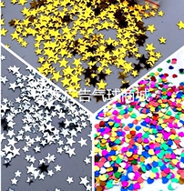 European And European Wedding Decoration Plastic Paper Scraps Moon Stars Bright Sheets Paper Scrap Balloons 5 Inch Balloons Transparent