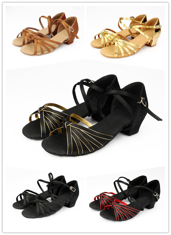 Children Latin dance shoes dance shoes children young children Latin shoes men and women children dance shoes Latin soft bottom practice utility-style shoes summer style