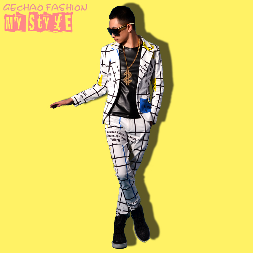 Exclusive line strip visual suit series stage performing bar singer DJDS party dress