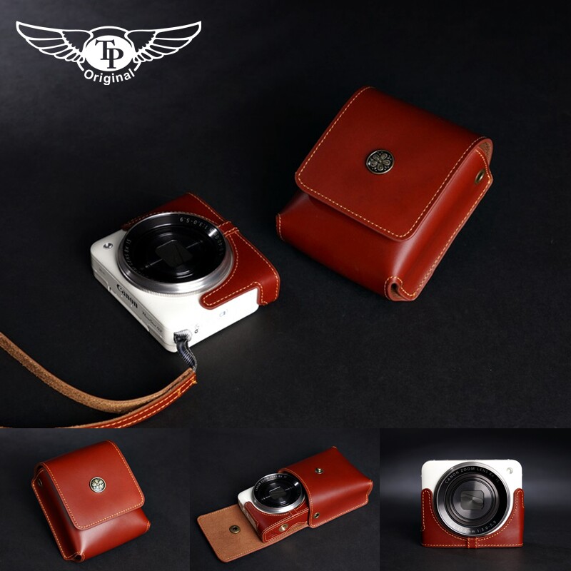 Taiwan TP original leather Canon Canon N2 camera case PowerShot N2 camera bag Cowhide case