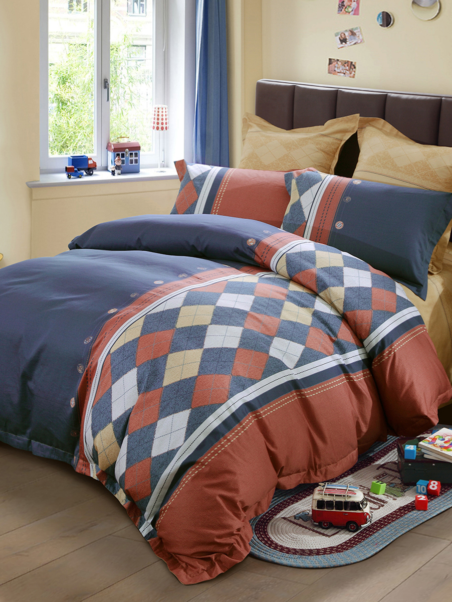 Luolai Kids/罗莱儿童 绅士运动场全棉四件套1.5米床