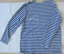 Russian Long-sleeved Sea Soul Shirt Navy shirt GT-shirt blue bar red strip Tibetan blue green strip 