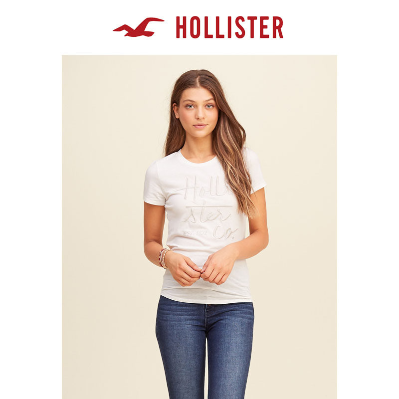 Hollister 刺绣标识图案 T 恤 女 103689