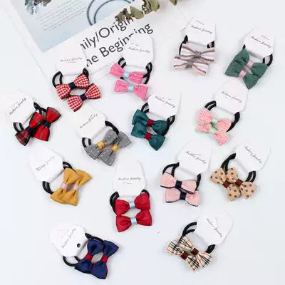 Children's hair jewelry baby baby mini bow small hair ring cute fabric girl tie head rope