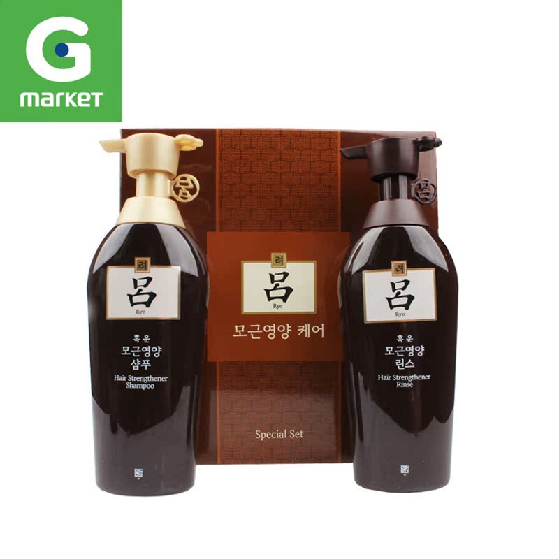 韩国 [Ryo/吕]爱茉莉棕吕黑润发根营养洗发水护发素4件套 量贩