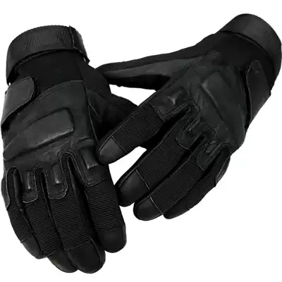 Do not fight Black Hawk hell wind storm leather half finger all finger special forces machine drop fighting tactical gloves