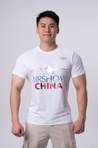 (Airshow cultural and creative products)Airshow official Airshow cultural and creative commemorative round neck T-shirt (white)Size M