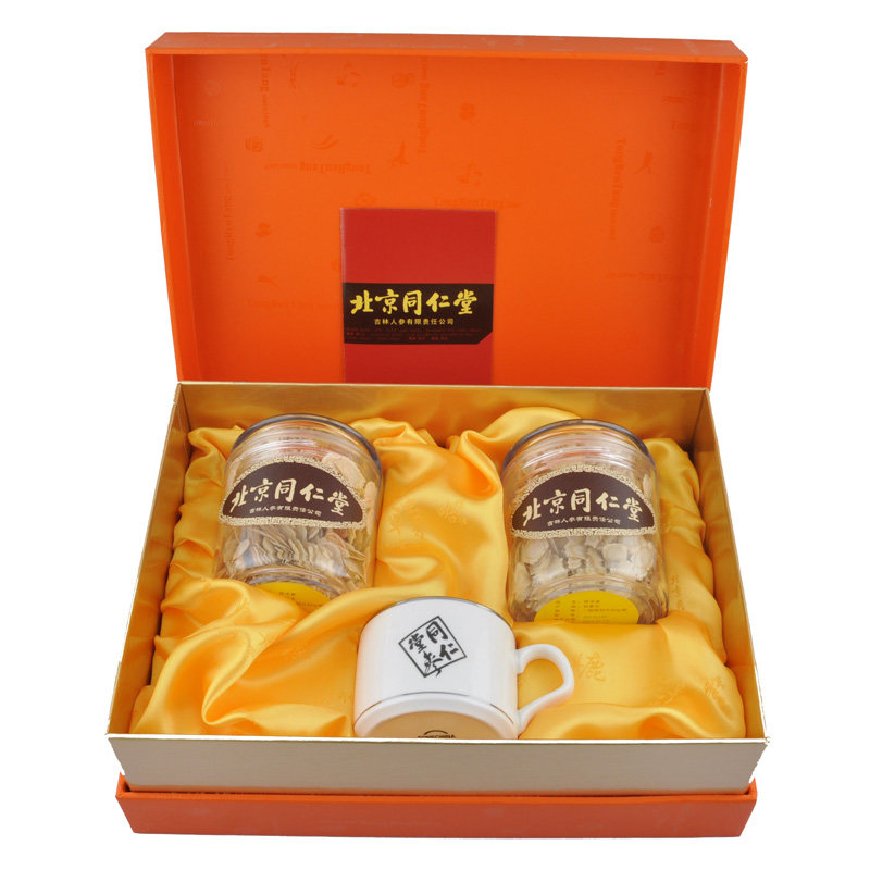 北京同仁堂 西洋参 一级圆切片80g*2瓶 礼盒 包邮H