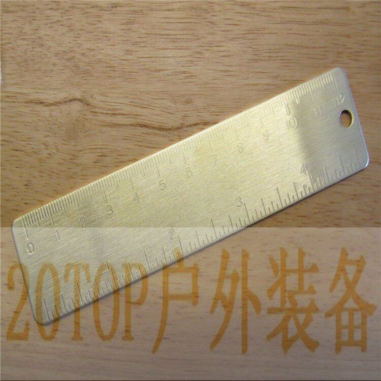 20TOP Boutique Pure Copper Thickened Inch Cm Dual-use Bronze Ruler