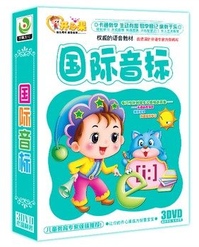 疯狂英语 儿童启蒙教育光盘-国际音标3DVD碟片 高清卡通动画教学