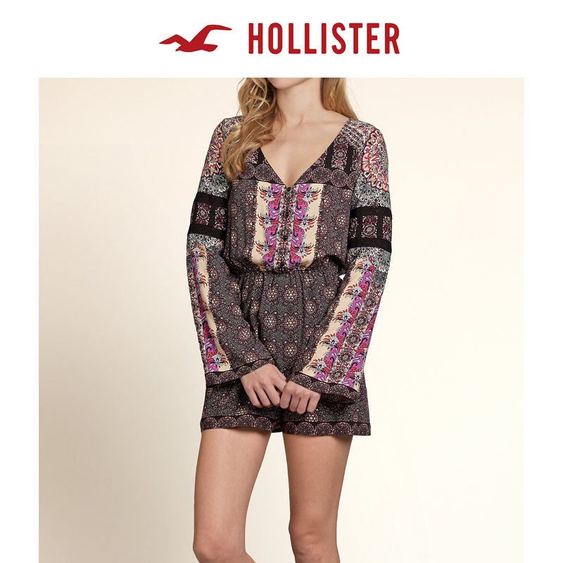 Hollister 图案人造丝连衫裤 女 84647