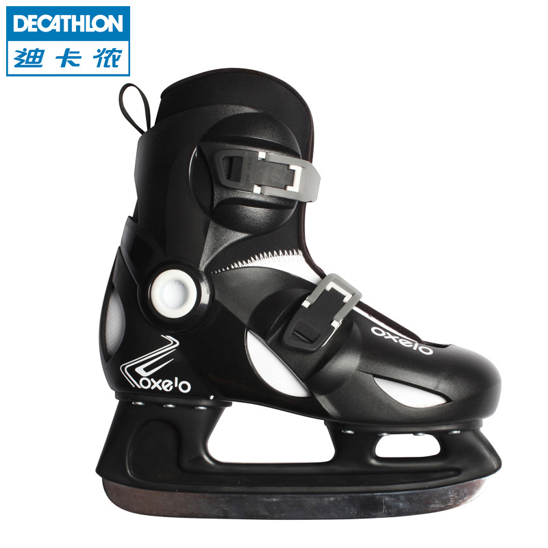 迪卡侬 儿童溜冰鞋 可调溜冰鞋 搭扣冰刀鞋 旱冰鞋 OXELO