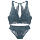 Peach Box Sexy White Lace Ultra-Thin Cup Cup Đồ lót Ngực lớn Ngực nhỏ Thu thập Làm đẹp Trở lại Bộ áo ngực